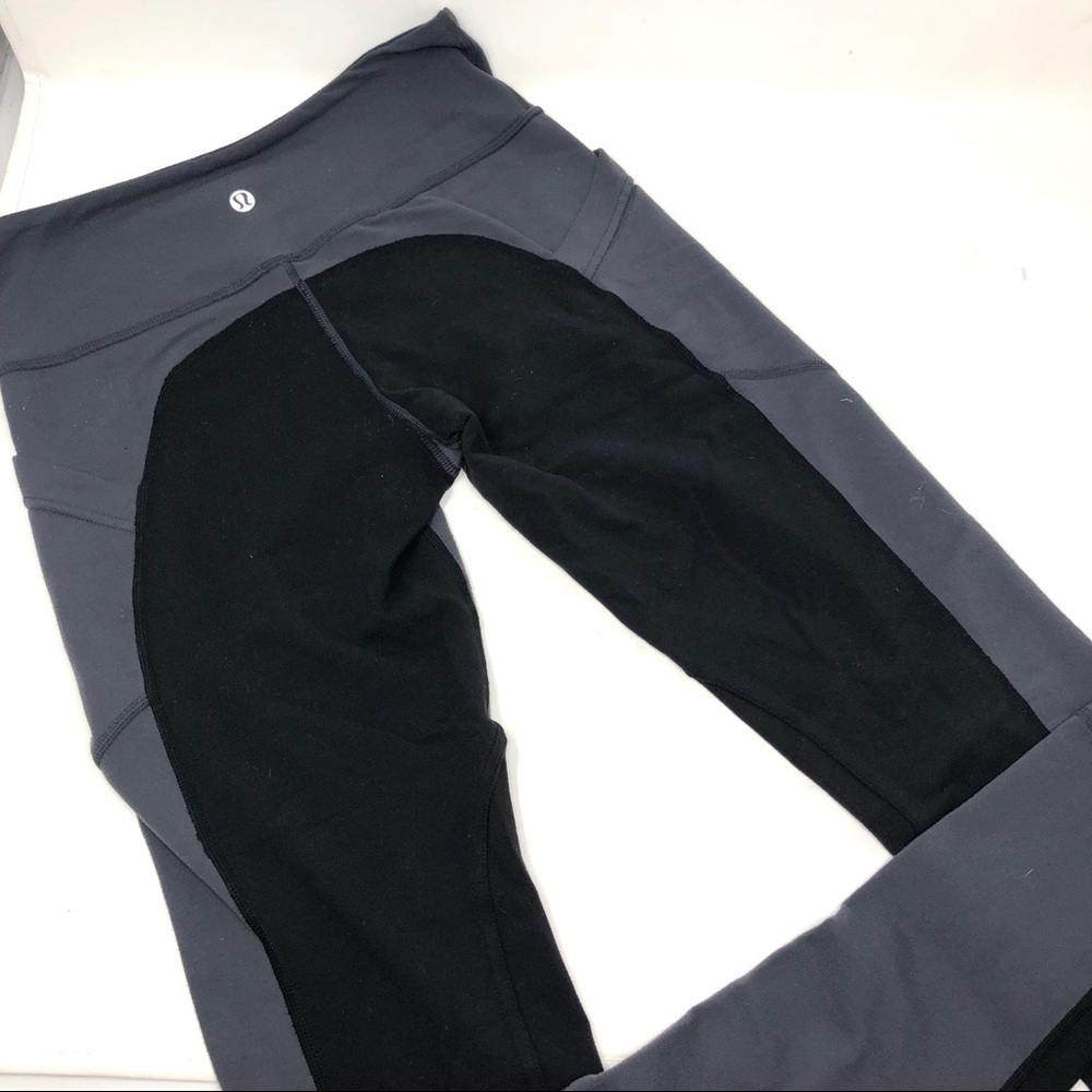 Lululemon Rare grey and black skinny leggings